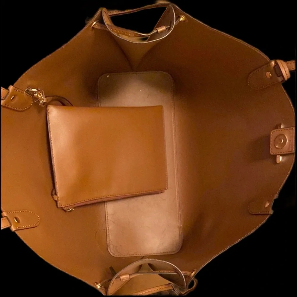 Michael Kors XL Brown Tote with Gold Hardware